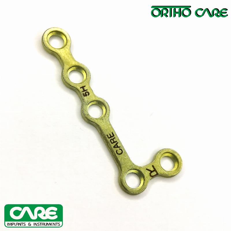 L- подібна пластина з 5 отворами, перемичка 12 мм, права товщина 1,0 мм